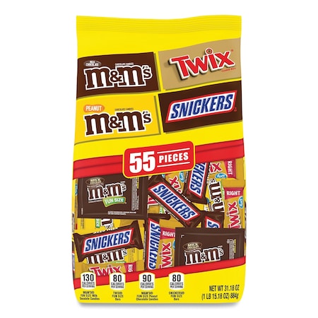 Mars Chocolate Favorites Fun Size Candy Bar Variety, 31.18 oz Bag, 55 Piece 310356
